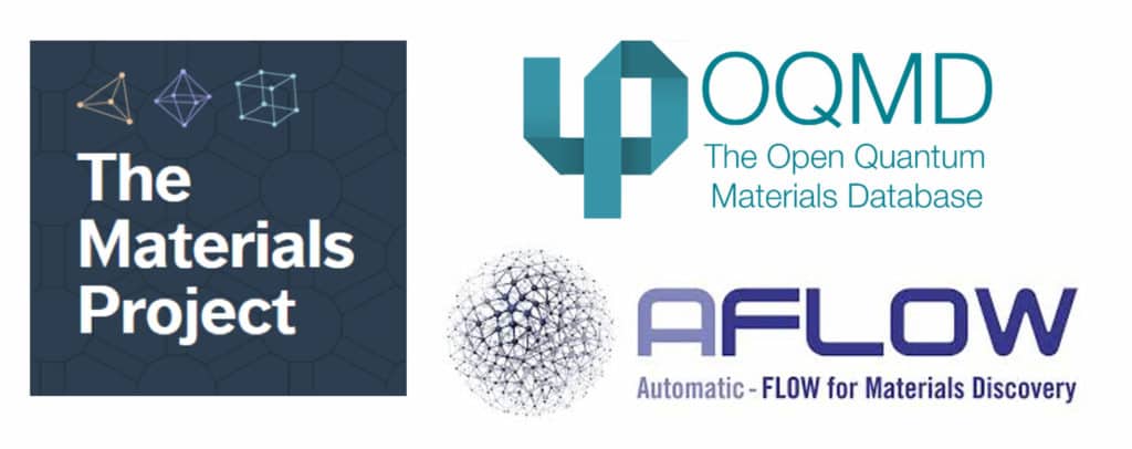 The Materials Project, OQMD, AFLOW