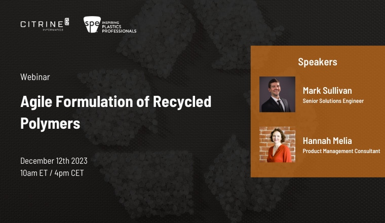 Agile Formulation of Recycled Polymers