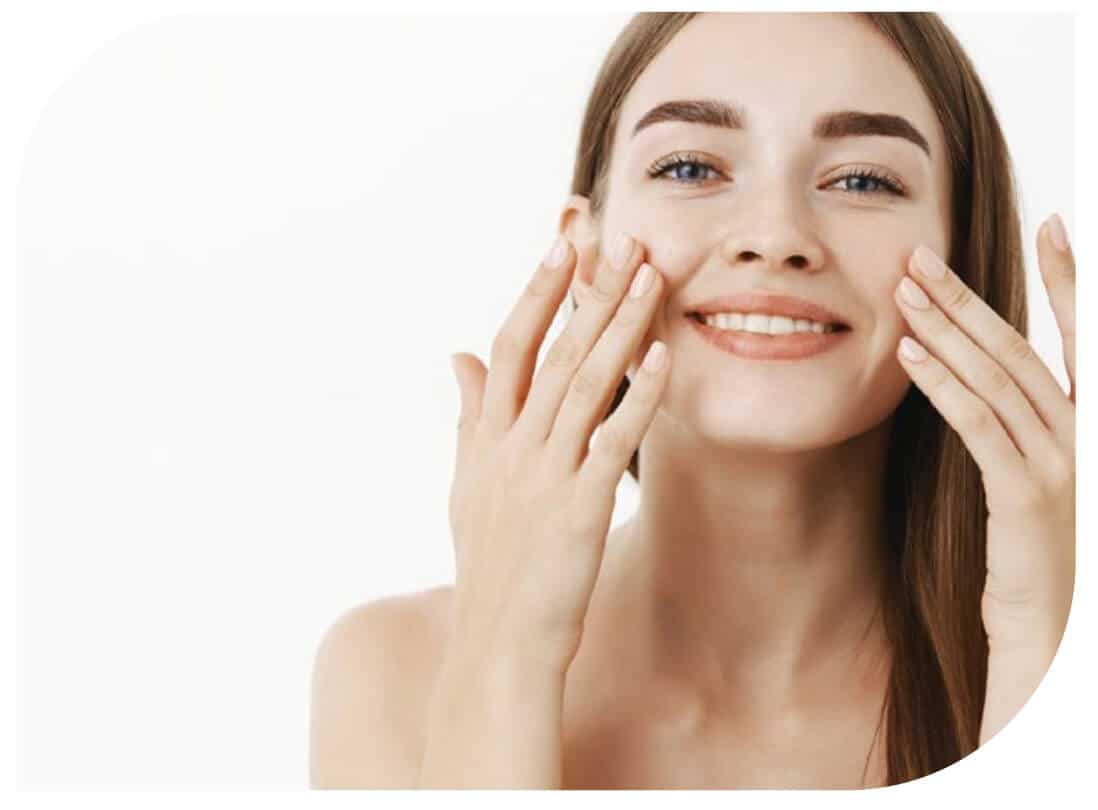 woman with clean face