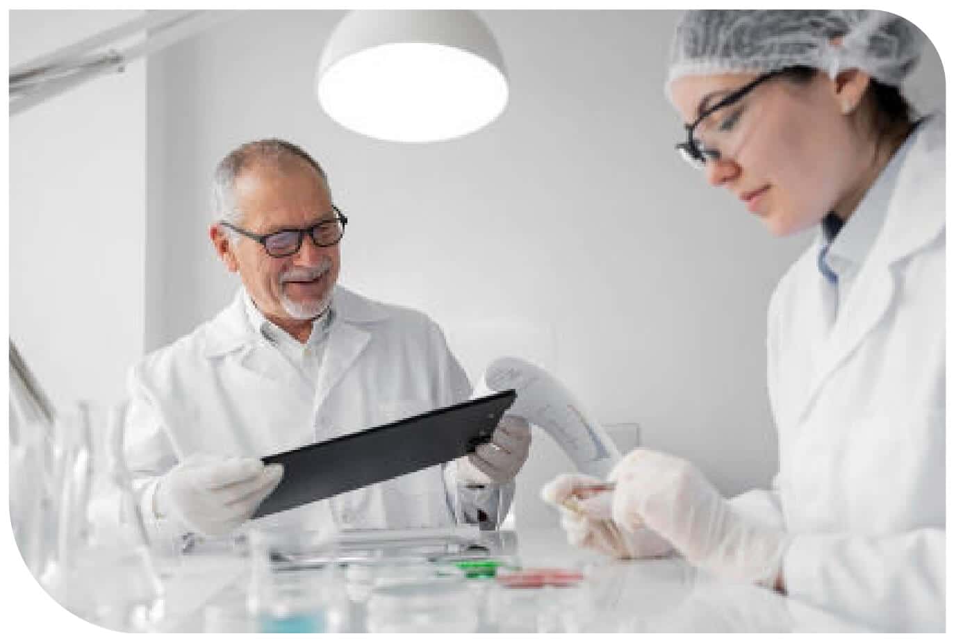 two people working in a lab